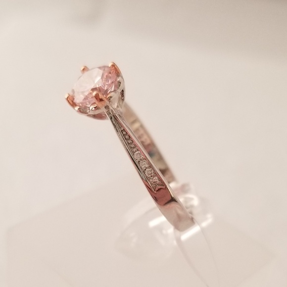 Sterling Silver 1ct Pink Solitaire - Picture 3 of 8